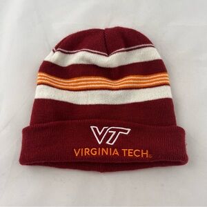 Virginia Tech Striped Cuffed Beanie Hat
